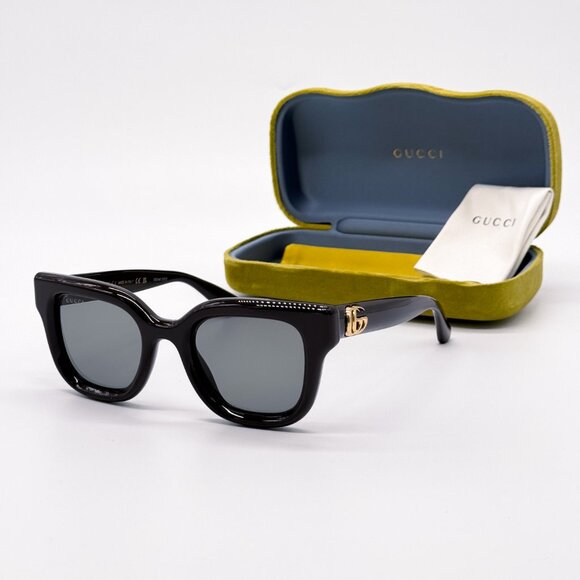 NEW GUCCI GG1828S	004 SHINY SOLID BROWN WOMEN SUNGLASSES GUCCI - Picture 1 of 12